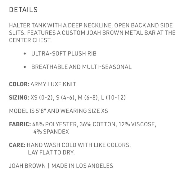 Joah Brown Khaki Ribbed Halter Top - Picture 7 of 12